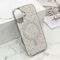 Futrole GLAM GLOW MagSafe za iPhone 16 (6.1) srebrna (MS).