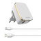 Kucni punjac LDNIO A1204Q Quick Charge 3.0 USB 5V 2.4A sa type C kablom beli.