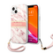 Maska / futrola Guess Marble Strap za iPhone 13 roze (GUHCP13MKMABPI).