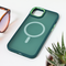 Maska / futrola Magsafe colorful za iPhone 15 Plus tamno zelena.