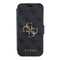 Maska / futrola Guess Bk Pu leather 4G Metal Logo za iPhone 15 Pro 6.1 siva (GUBKP15L4GMGGR).
