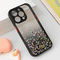 Maska / futrola Frame Glitter za iPhone 15 Pro 6.1 crna.